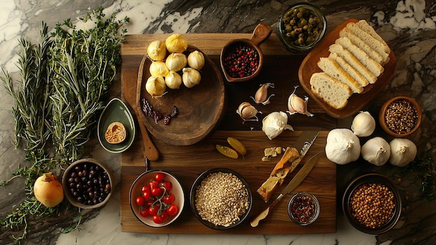 Składniki i przyprawy na stole